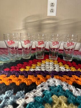 Vintage Johnny Rocket Red Logo Pint Glasses - Set of 5